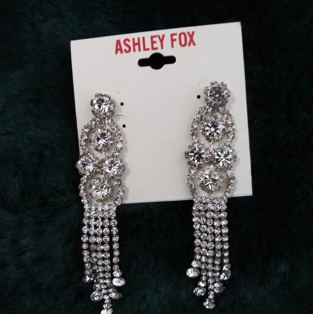 Ashley Fox rhinestone earrings.          NWT